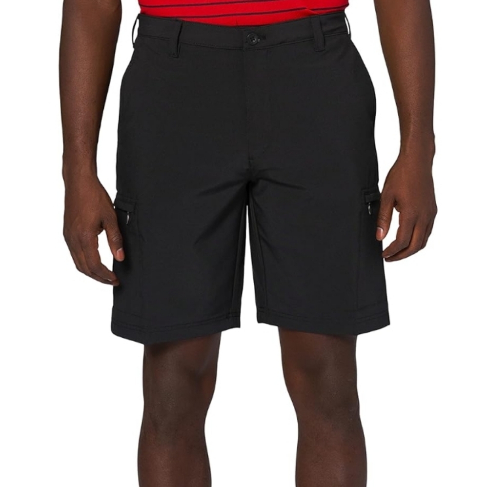 IZOD Golf Swing Flex Cargo Shorts Black (36Waist)